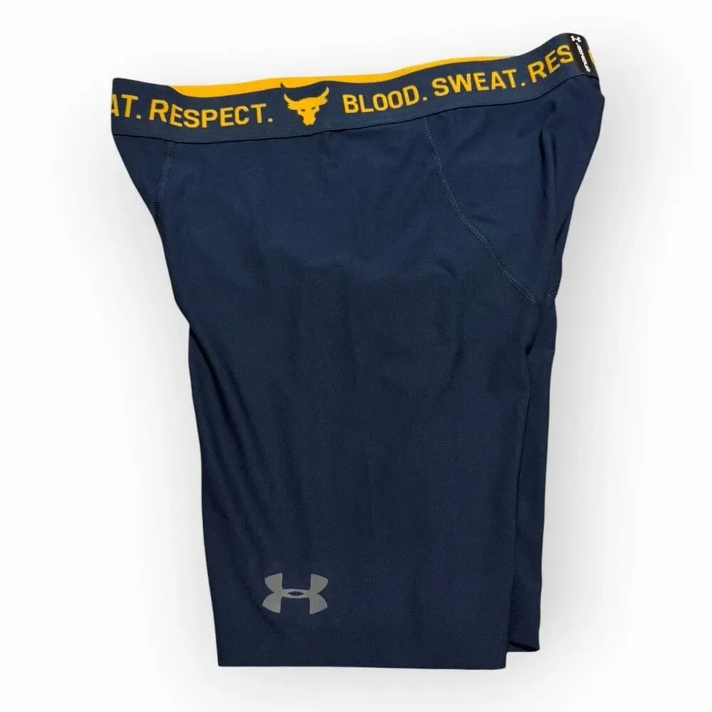 Under Armour x Project Rock HeatGear Compression Shorts Mens size M 1353900-408